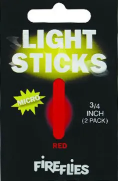 HAWKEN MICRO GLOW STICKS RED 2/PK RED(MIN ORDER 50PK) MFG# GS34-RD(2PK)