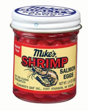 MIKES SHRIMP SALMON EGGS FLORED-NEW SIZE 16OZ-  MFG# 1012