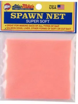 MIKES SPAWN NET  3X3 SQUARES - PEACH 50/PK MFG# 55038