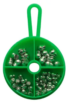 EAGLE CLAW 50-PC NON-LEAD SPLIT-SHOT SMALL GREEN DIAL BOX (SOLD EA/CSPK 12)  MFG# NLDPSSH (each)