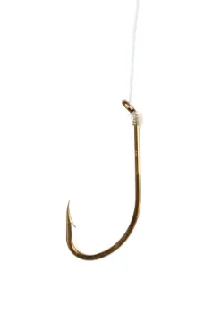 EAGLE CLAW SZ-8 SINGLE SNELLED HOOK PLAIN SHANK BRONZE 6/PK(MIN ORDER 12PK) MFG# 031-8(EA)