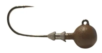 Great Lakes Finesse Stealth Ball Jighead - 3/16 OZ - 3 Pack Matte Brown #GLFSB31610-13