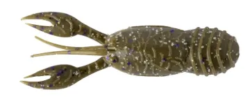 Great Lakes Finesse GLF 2.5" Juvy Craw 7/pk-Green Pumpkin Purple Floating GLFJC250-03F
