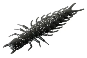 Great Lakes Finesse GLF 2.4" Juicy Hellgrammite 8/pk -Matte Black GLFJH240-09