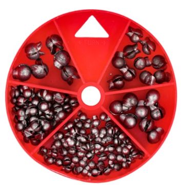 Eagle Claw 02180H-002 REMOVABLE SPLIT-SHOT124pc ASSORTMENT CP=6