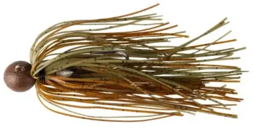 Great Lakes Finesse GLF Finesse GLF Jig - 1/8 OZ Matte Green Pumpkin Brown , #GLFFJ18-30