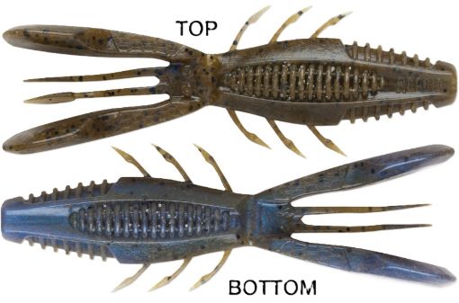 Picture of CrushCity Bronco Bug 4  Green Pumpkin Blue Pearl  4inch 6/pk CCBRB4GPBP CP=4