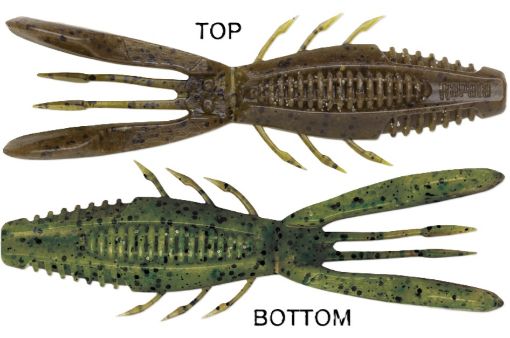 Picture of CrushCity Bronco Bug 4  Green Pumpkin Watermelon  4inch 6/pk CCBRB4GPWM CP=4