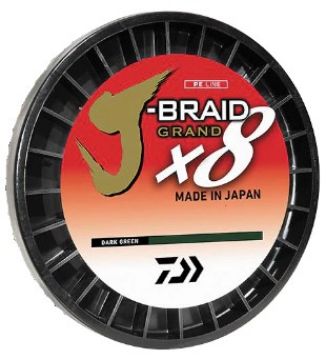 Picture of Daiwa J-Braid X8 Grand 150yd dark green 6lb CP=6 MFG# JBGD8U6-150DG