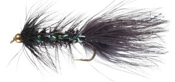 Picture of PERFECT HATCH STREAMER-BEADHEAD CRYSTAL BUGGER BLACK-SZ8-2/PK