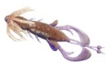 Picture of Fishlab Soft Bait Nature Series Kickin Craw 3 1/2" NA Sinking 6 pcs Peanut Butter Jelly