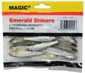 MAGIC PRODUCTS  EMERALD SHINER MINNOWS-POUCH-LARGE  MFG# 5204