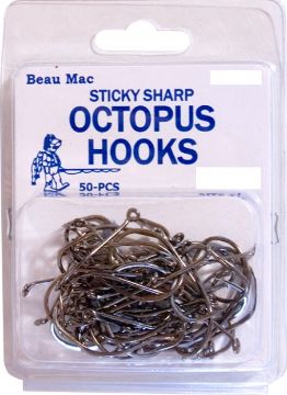 Picture of BeauMac  Hooks Octopus Stlhd Blk 58-pcs sz 4 MFG# KOB-4