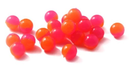Picture of CLEARDRIFT - SOFT BEADS - 50/50 - 10MM - HOT PINK/HOT ORANGE - 15 PACK
