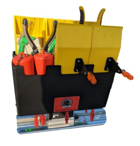 FISHING ADDICTION - 2 Caddy Track Mount Standard Slim - With Tool Holder