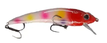 "DEAD EYE CRANK BAIT EYE BABY 8', RED WONDERBREAD #DEB-161 CP=6"