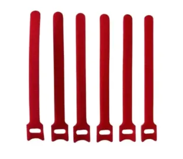 Riversider Velcro Rod Ties 6/PK - RED