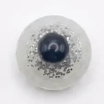 DEATH ROE PERCH EYE 5/16 (8MM) - 10PK - GLOW SILVER EYE