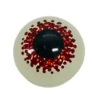 DEATH ROE PERCH EYE 3/8 (10MM) - 9PK - GLOW RED EYE