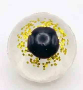 DEATH ROE PERCH EYE 5/16 (8MM) - 10PK - GLOW GOLD EYE