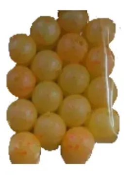 CATALYST BEADS - 10MM - 20PK - TOXIC TANG - (CHARTRUESE WITH ORANGE SPLATTER)