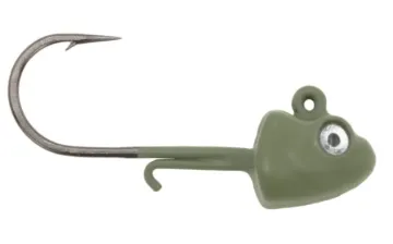 Clam Glide Drop Tungsten Jig - 2/pk - Sz. #6,1/16oz,Matte Olive Model#19986 cp=6