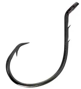 Eagle Claw Baitholder Inline Circle Med Wire Up Eye sz5/0 PlatBlack 7hks MFG# L2196PG-5/0